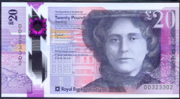 Scotland 20 Pounds 2019 AUNC P- W372(2) < Royal Bank Of Scotland > Polymer 2019.05.27 Signature: Alison Rose - 20 Pounds