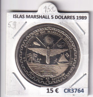CR3764 MONEDA ISLAS MARSHALL 5 DOLARES 1989 CUPRONIQUEL - Autres – Océanie