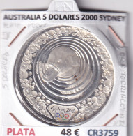 CR3759 MONEDA AUSTRALIA 5 DOLARES 2000 SYDNEY PLATA PROOF - Autres – Océanie