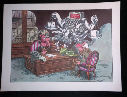 Dessin, Illustrateur, Signé Landrin, Chez Le Médecin, 305 X 240 Mm, Frais Fr 3.95 E - Dibujos