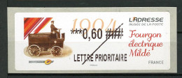 BT4-3 Timbres De Distributeur 1 Vignettes Fourgon Milde De 2012  Avec Trait En Diagonal   A Saisir !!! - 2010-... Vignettes Illustrées