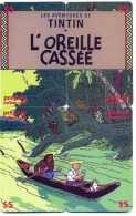Tintin, L'Oreille Cassée, $5, NFC, 4 Prepaid Calling Cards, Puzzle, PROBABLY FAKE, # Tintin-4 - Puzzles