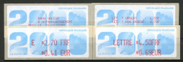 BT4-5 Timbres De Distributeur 2 Vignettes + 2 Reçus De 2000   A Saisir !!! - 1999-2009 Vignettes Illustrées