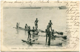 CEYLAN (Sri Lanka) > Colombo - En Rade, Négrillons Chantant La Tararaboum à L'arrivée D'un Paquebot. - Sri Lanka (Ceylon)