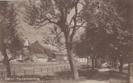 SWITZERLAND-SCHWEIZ-SUISSE-SVIZZERA-GLARONA-GLARUS-PROMENADENWEG-CARTOLINA VERA PHOTO-VIAGGIATA NEL 1923 - Glaris Nord