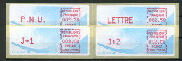 BT4-5 Timbres De Distributeur 4 Vignettes De 1991   A Saisir !!! - 1988 Type « Comète »