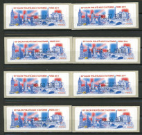 BT4-5 Timbres De Distributeur 4 Vignettes + 4 Reçus Paris De 2011   A Saisir !!! - 2010-... Vignettes Illustrées