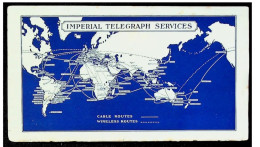 GB IMPERIAL TELEGRAPH SERVICES With MAP And Imperial & International Communications Company's Stations Info C/1920-30 - Errors, Freaks & Oddities (EFOs