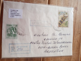 2. Reg Letter Cuba Argentina.yv 648insect.+2474.nz Bird.3047.2854airplane.3052museum.e7rletter Late Posting April 22+ - Covers & Documents