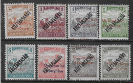 Ungheria Hungary 1919 Arad French Occupation War Charity Koztarsasag Mi N.30-37 Complete Set MH * - Nuovi