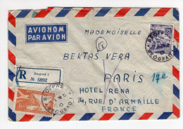 1958. YUGOSLAVIA,SERBIA,BELGRADE,AIRMAIL REGISTERED COVER TO PARIS,FRANCE - Airmail