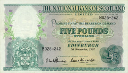 Scotland National Bank P-262 5 Pounds 1957 - 5 Pounds