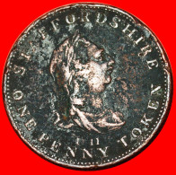Ⰶ STAFFORDSHIRE BIRMINGHAM: GREAT BRITAIN  1 PENNY 1811 RARE! · LOW START · NO RESERVE! - C. 1 Penny