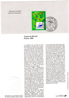Document Officiel émis Le 12 12 1995  France 98  Coupe Du Monde - 1998 – Frankrijk