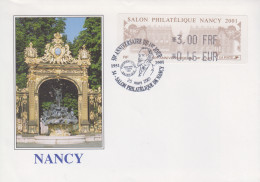 Enveloppe   FRANCE   Vignette  LISA    Salon   Philatélique   De   NANCY    2001 - 1999-2009 Vignettes Illustrées