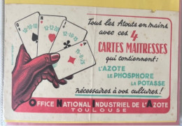 Buvard Tous Les Atouts En Mains Avec 4 Cartes Maitresses Qui Contiennent L'azote Le Phosphore La Potasse ONIA - Landbouw