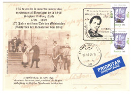 HISTORY, 1848 REVOLUTION, STEPHAN LUDWIG ROTH ARREST, CHICORY STAMP ON COVER, 2024, ROMANIA - Briefe U. Dokumente