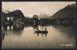 AK Iseltwald, Panorama Mit Boot - Iseltwald