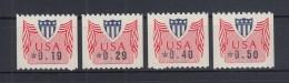 USA 1994 ATM PMC-Gard Type II Selt. TROCKENGUMMI Satz 19-29-40-50 ** - Autres & Non Classés