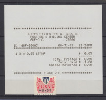 USA 1992 PMC Gard-ATM 0,05 $ Mit AQ 31.8.92 GMF-D 20066 - Autres & Non Classés