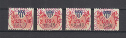 USA Gard ATM Type II Satz 4 Werte 19-29-40-50 Mit Ersttags-Stempel DETROIT - Autres & Non Classés