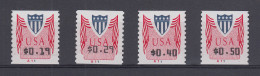 USA PMC Unisys ATM, Satz 4 Werte 0,19- 0,50 $ ** Alle Mit Plattennummer A11 ! - Autres & Non Classés