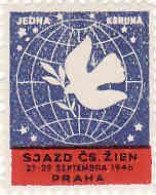 Czechoslovakia 1946, Wohltätigkeitsmarke - Charity Stamp 1 Crown For The Congress Of Czechoslovak Women - Prag 1946 - Sonstige & Ohne Zuordnung