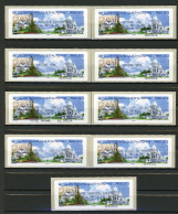 BT4-8  Timbres De Distributeur 9 Vignettes Andorre De 2012   A Saisir !!! - 2010-... Vignettes Illustrées
