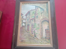 Vue D'une Ruelle (signé L.Roux 86) - Gouaches