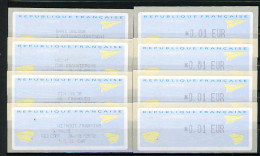 BT4-8  Timbres De Distributeur 8 Vignettes En Langues Différentes   A Saisir !!! - 2000 Type « Avions En Papier »