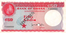 Ghana 50 Cedis 1965 Unc Specimen Pn 8s - Ghana