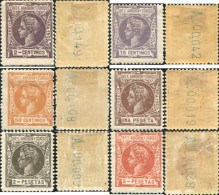 747532 HINGED ELOBEY ANNOBON CORISCO 1905 ALFONSO XIII, CIFRA DE CONTROL - Elobey, Annobon & Corisco