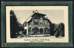 Präge-AK Möhlin, Riburg, Gasthof Zum Schiff E. Ackermann, Passepartout - Möhlin