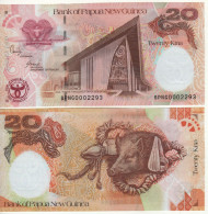 PAPUA NEW GUINEA   20 Kina  P36  ( 2008 )  35th Anniversary Bank     "Bird If Paradise +  Boar, Conches At Back" - Papua New Guinea