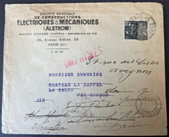 Type Fachi Perforé AT 188 Sur Lettre 1932 A En Tete ALSTHOM - Covers & Documents