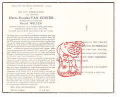 Delcampe - DP Maria Rosalia Van Coster ° Bevere Oudenaarde 1883 † Etikhove Maarkedal 1954 X Octaaf Willen - Chesapeake