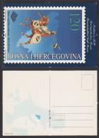 Delcampe - Bosnia & Herzegovina Official Post Philately / Stamp POSTCARD / Museum 1996 Soldier King Knight Mi. 72 Courvoisier - Briefmarken (Abbildungen)