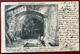 Percement Du Tunnel Du Simplon - A Circulé Le 05/05/1903 - Simplon