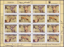 Tajikistan - Bukhar Deer (Cervus Elaphus Bactrianus) (WWF), Souvenir Sheet, MINT, 2009 - Other & Unclassified