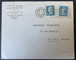 Semeuse Et Pasteur Perforé CGE 142 Sur Lettre 1926 A En Tete Cie Générale D'Electricité Paris - Covers & Documents