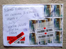 ARGENTINA. Blank Envelope Sent With A Beautiful Assortment Of Stamps And Returned To Sender. Postmarked In The 2020s.. - Gebraucht