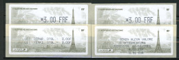 BT4-12  Timbres De Distributeur 2 Vignettes + 2 Reçus Albert Decaris 2001   A Saisir !!! - 1999-2009 Vignettes Illustrées