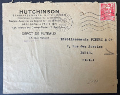 Gandon Perforé EH 79 Sur Lettre 1950 A En Tete Établissements Hutchinson Dépôt De Puteaux - Covers & Documents