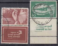 ISRAEL  30-31, Gestempelt, Mit Tab, 2 Jahre Unabhängigkeit, 1950 - Gebruikt (met Tabs)