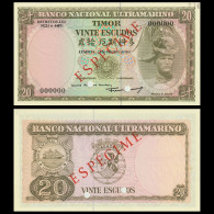 Timor  20 Escudos 1967 SPECIMEN   P 26 S   Crisp GEM UNC - Timor