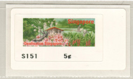 Singapore 2010, Bird, Birds, Orchid, Swan, ATM Label, 1v, Denomination In 'cent', MNH** - Cisnes