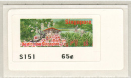 Singapore 2010, Bird, Birds, Orchid, Swan, ATM Label, 1v, Denomination In 'cent', MNH** - Cisnes
