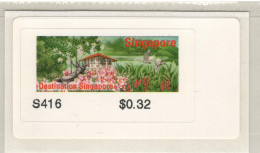 Singapore 2010, Bird, Birds, Orchid, Swan, ATM Label, 1v, Denomination In 'dollar', MNH** - Cisnes