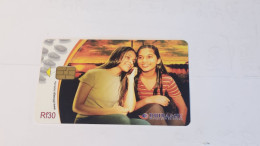 Maldives-(2MLDGIM-MAL-C-18)-Two Girls-(80)-(Rf30)-(4.1.2001)-(2MLDGIM05762776)-(used Card - Maldives