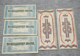 Vintage Paper Money Germany Lot 10.20. Millionen Mark  Notgeld - Collections